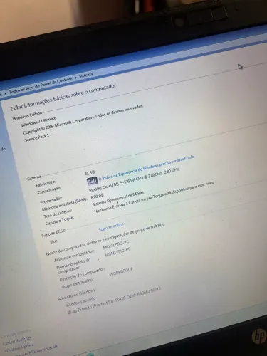 Notebook HP 8470p i5 (3a geração) 8GB de RAM -