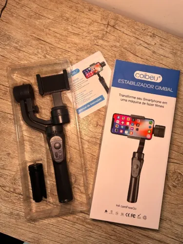 Estabilizador Gimbal H4 3 Eixos Para Smartphone Android e IOS