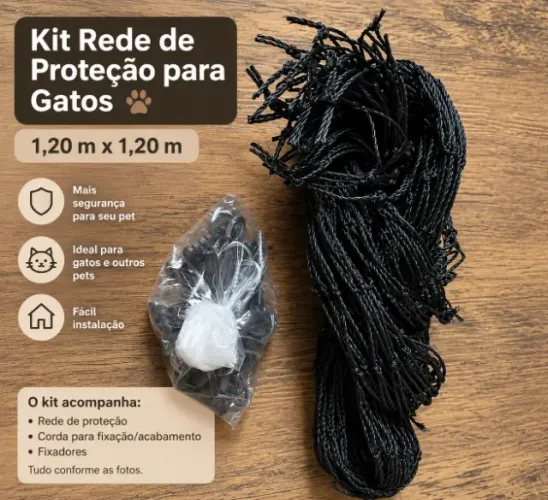Rede de Proteção para Janela - 1,20 x 1,20 m