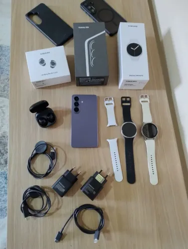 Combo Samsung S26 + Watch 5Pro 45mm + Watch 8 40mm + Buds Core + Acessórios