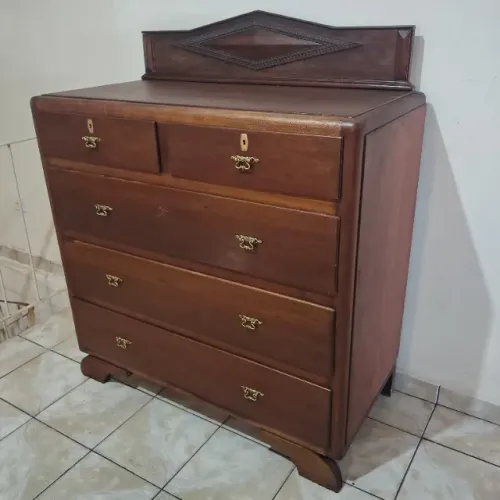 Grande Cômoda Antiga Madeira 