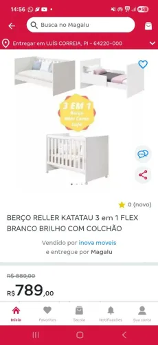 Berço infantil  novo com colchão 