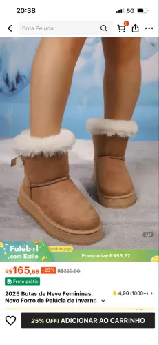 Bota de pelinho