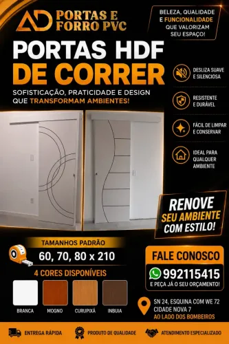 PORTAS HDF FIBRO MADEIRA