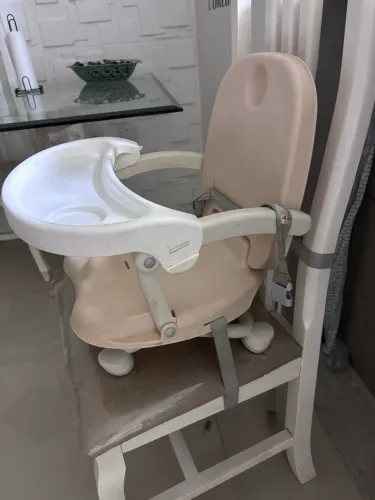 Cadeira de alimentação elevatória Peanuts 6M-15kgs Bege Multikids Baby - BB182