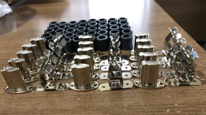 Conjunto de batentes de porta 15 un de aço e 40 de borracha