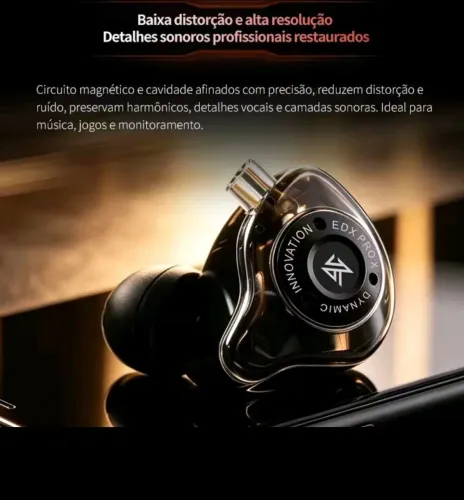 Fone de ouvido kz edx
