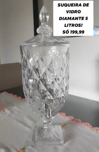 Suqueira de Vidro Com 5 Litros Diamond