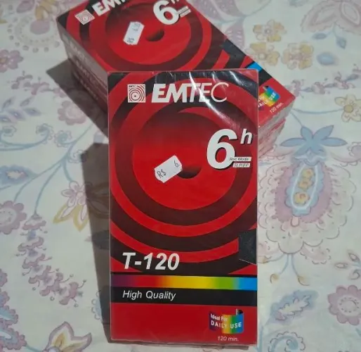 Lote 4 Fitas Vhs Virgens Lacradas Emtec