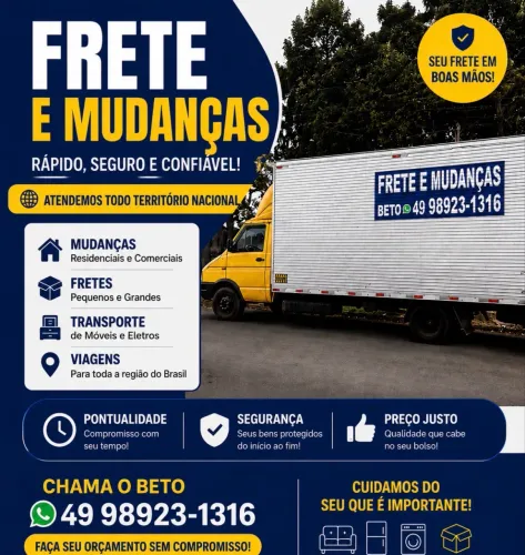 Fretes e Mudanças - Chapecó e todo território nacional 