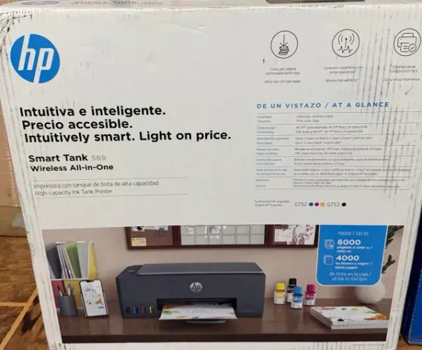 HP Smart Tank 589 Wireless All-in-One - NOVA NA CAIXA