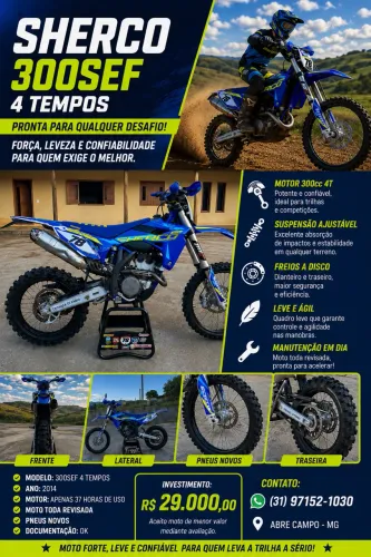 Sherco 300 sef 2014 vendo ou troco