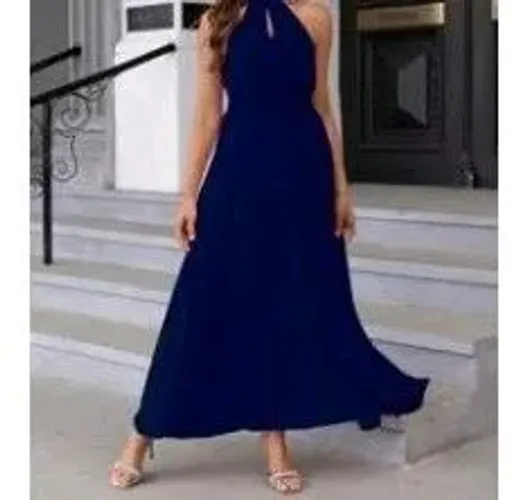 Vestido longo azul marinho festa, formatura, casamento, vestido delicado e elegante 