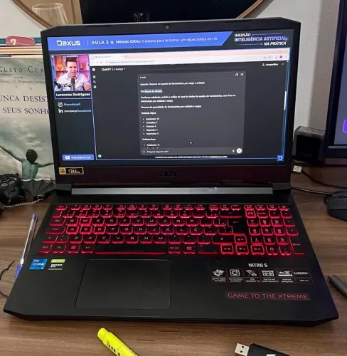 512GBSSD LINUX PRETO/VERMELHO LINUX Único dono