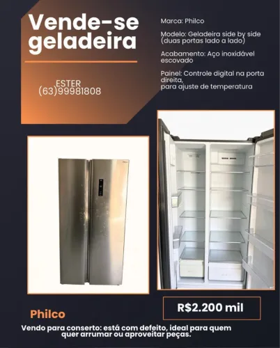 Geladeira inox