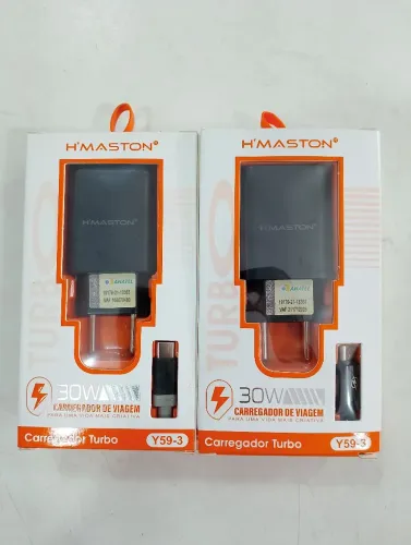 Carregador Turbo 30W H'maston /  V8 ou tipo C