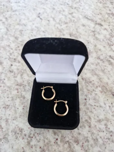 Brinco argola folheado a ouro rose