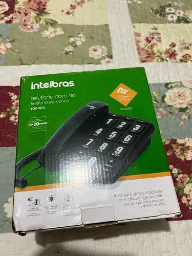 Telefone Intelbras com Fio teclas grandes Tok Fácil - Preto