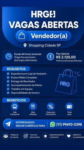 Vendedor (a ) loja de Roupa