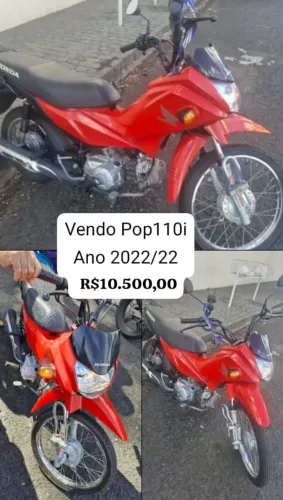 Vendo Pop110I Ano 2022 R$10.500,00