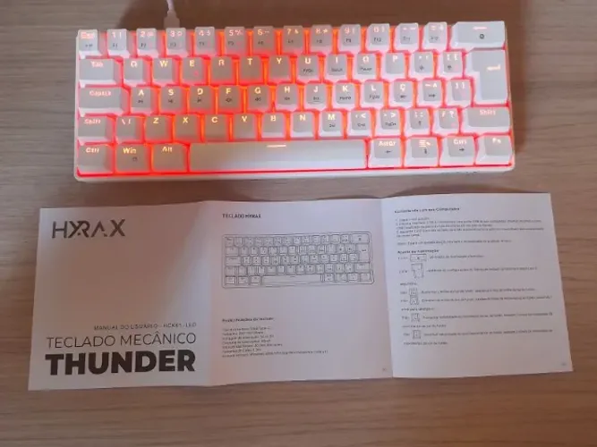Teclado mecânico gamer Hyrax thunder NOVO NA CAIXA