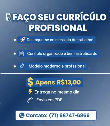 PRECISANDO DE UM CURRÍCULO QUE CHAME A ATENÇÃO? ?
