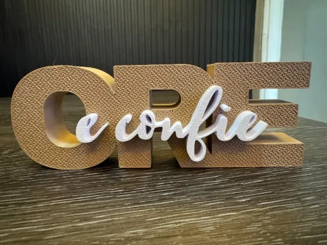 Letreiro Decorativo Ore E Confie Moderno Para Decoração