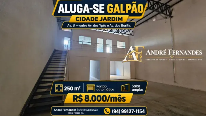 GALPÃO PARA LOCAÇÃO NO CIDADE JARDIM