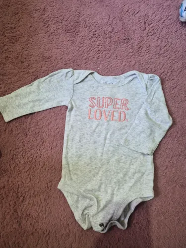 Body manga longa Child Of Mine by Carters, tamanho 3-6meses