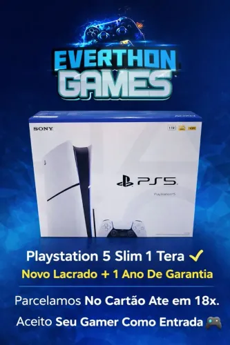 PS5 SLIM FISICO 1 TERA NOVO
