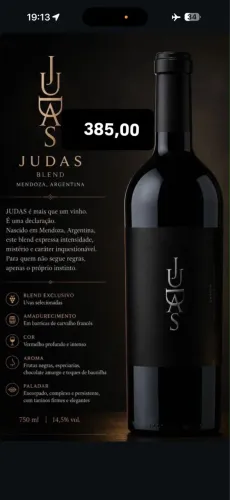 Vendo vinho Judas Blend 750 ml