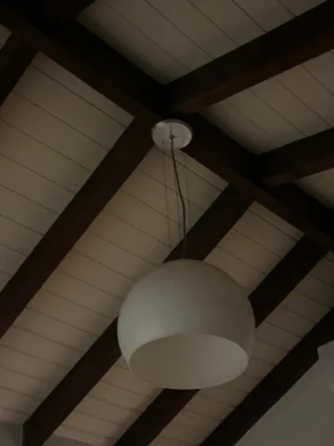 Pendente vidro leitoso branco 40cm