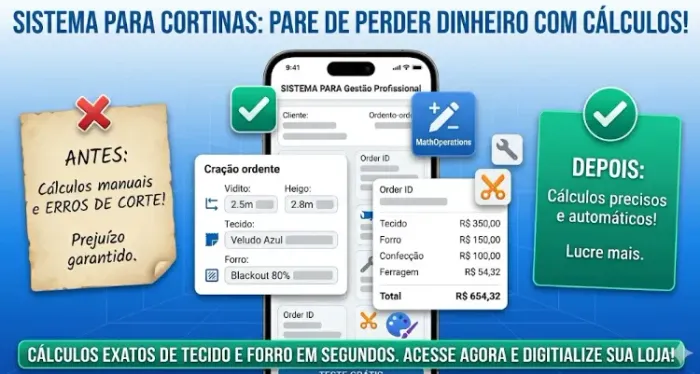 Sistema de Orçamentos para Cortinas - Cálculos Automáticos e PDF