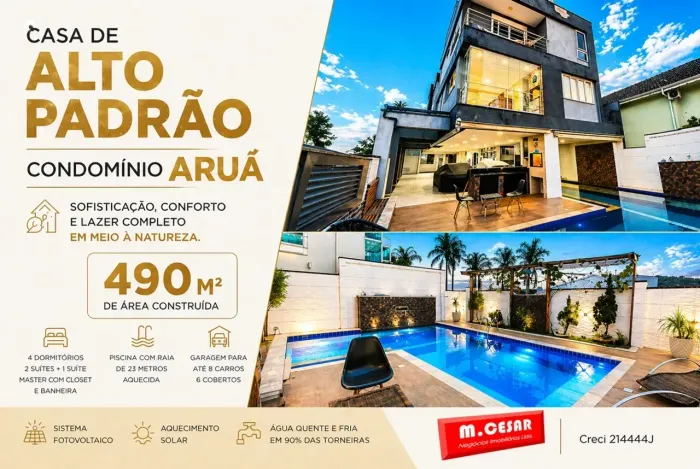 Sobrado para venda com 490 metros quadrados com 4 quartos Condominio Aruã - São Paulo