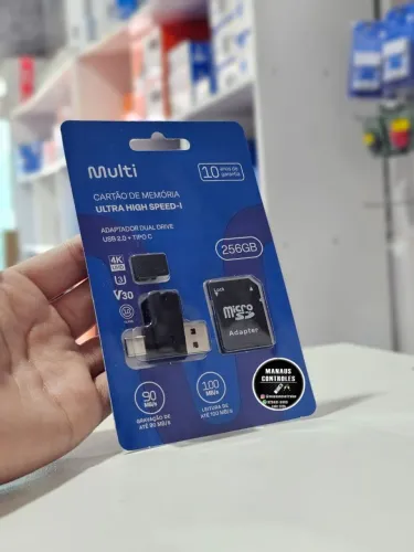 Cartão de memória 256GB ( completo) . Dinheiro ou Pix 