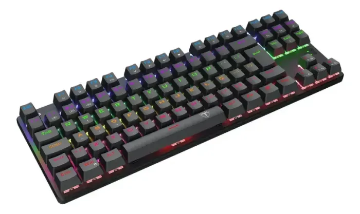 TECLADO MECANICO GAMER BORA PRETO RAINBOW DUST-PROOF BROWN T-TGK313-BR ABNT-2