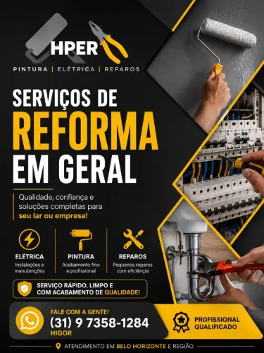 Pintor, Eletricista, Pequenos Reparos em BH e Região