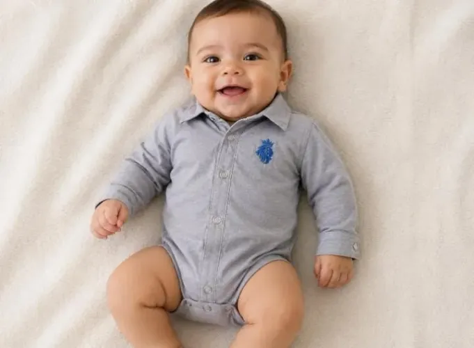 Body camisa social bebê