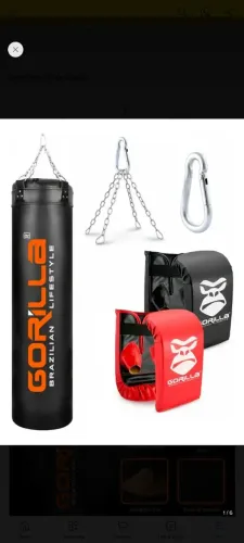 Saco de pancada 160cm cheio Muay Thai 2 luvas
