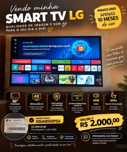 SMART TV 4K LG 50 POLEGADAS
