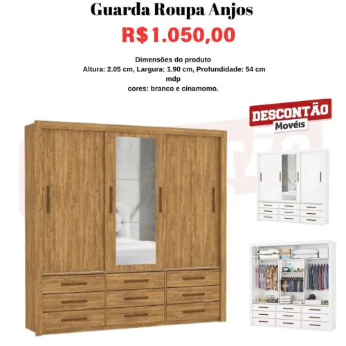 Guarda Roupa Anjos 9 Gavetas