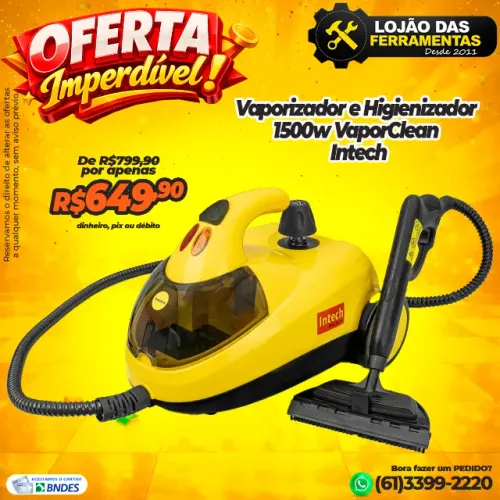 Vaporizador e Higienizador 1500w VaporClean Intech