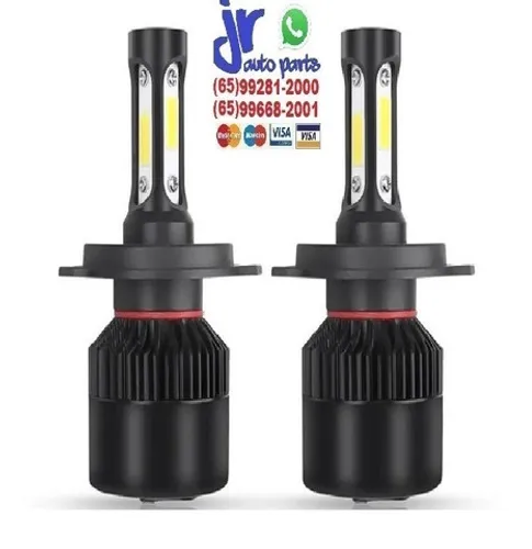 Lâmpada Ultra LED H4 S4 6500K 12V 24V 8200Lms 4D