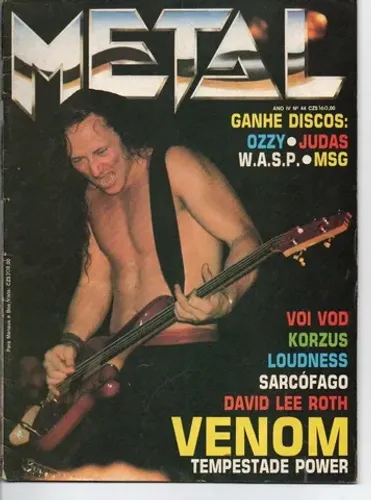 Revista Metal 44 Raridade Peça de Colecionador capa Venon