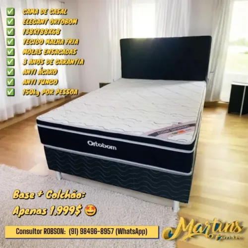 Cama de Casal Ortobom, 3 Anos de Garantia
