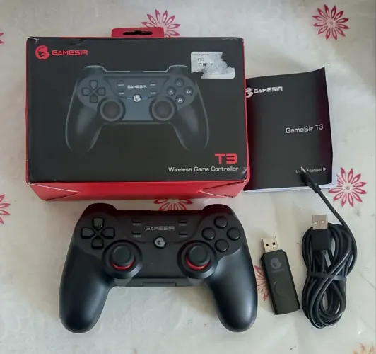 Controle wireless gamesir T3 com dongle usb