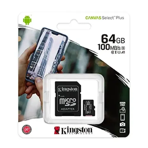 Cartão de memória microSD Kingston Canvas Select Plus 64GB adaptador + entrega em Salvador