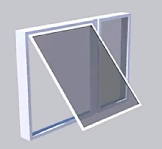Janela de abrir em PVC sem uso 1,36m x 0,93m
