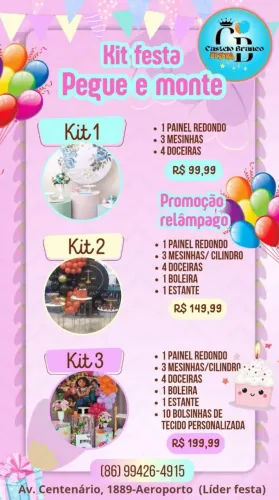 Kit Festa pega e monte