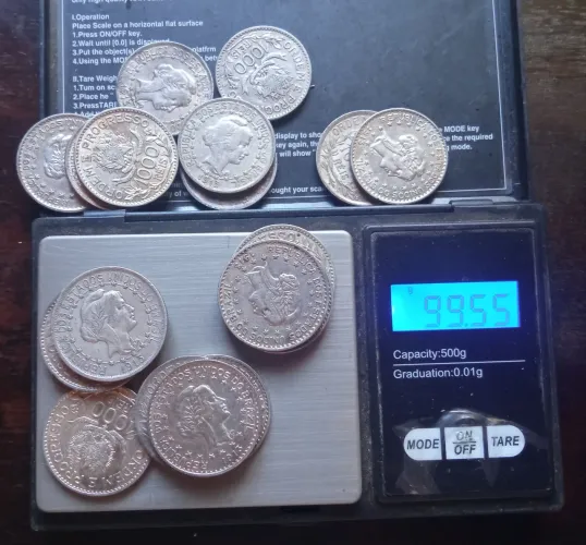 Dez moedas prata 900 mil réis 1913 Rs1$000